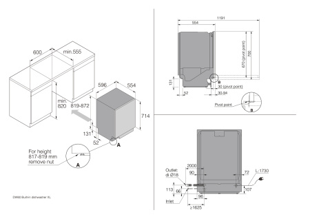Встраиваемая посудомоечная машина Asko DFI544H/1
