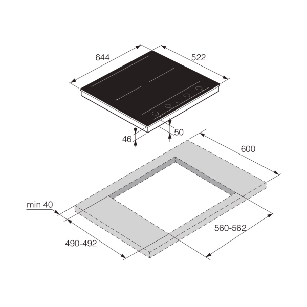 Индукционная варочная панель Asko HID654GC